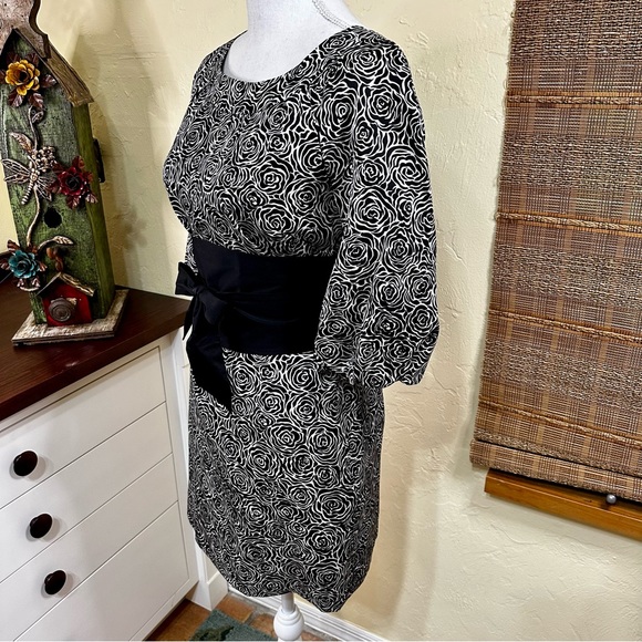 Lilly Pulitzer Rose Print Dress with Belt - Picture 3 of 8